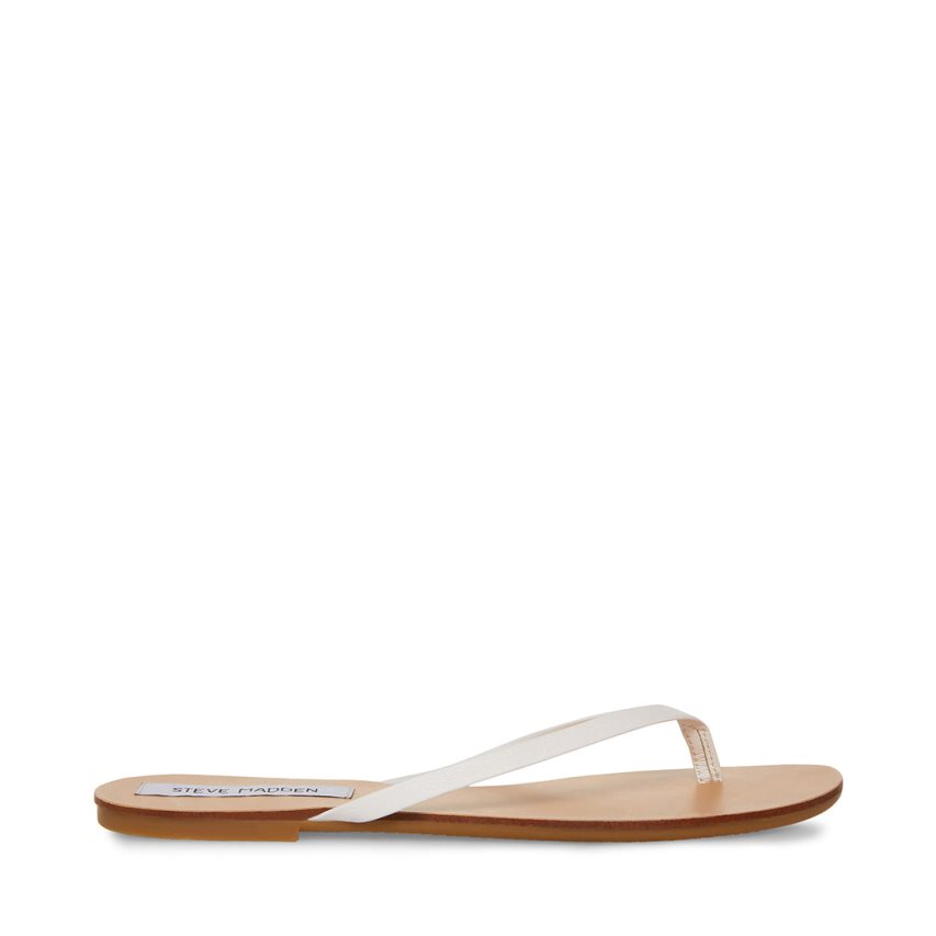 Chanclas Steve Madden Image Cuero Mujer Blancas | ES IX8692